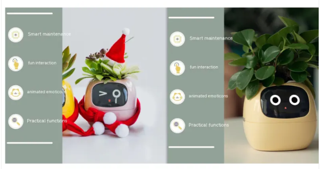 Smart AI Planter with 7 Sensors – Self-Monitoring Plant Pot with Display