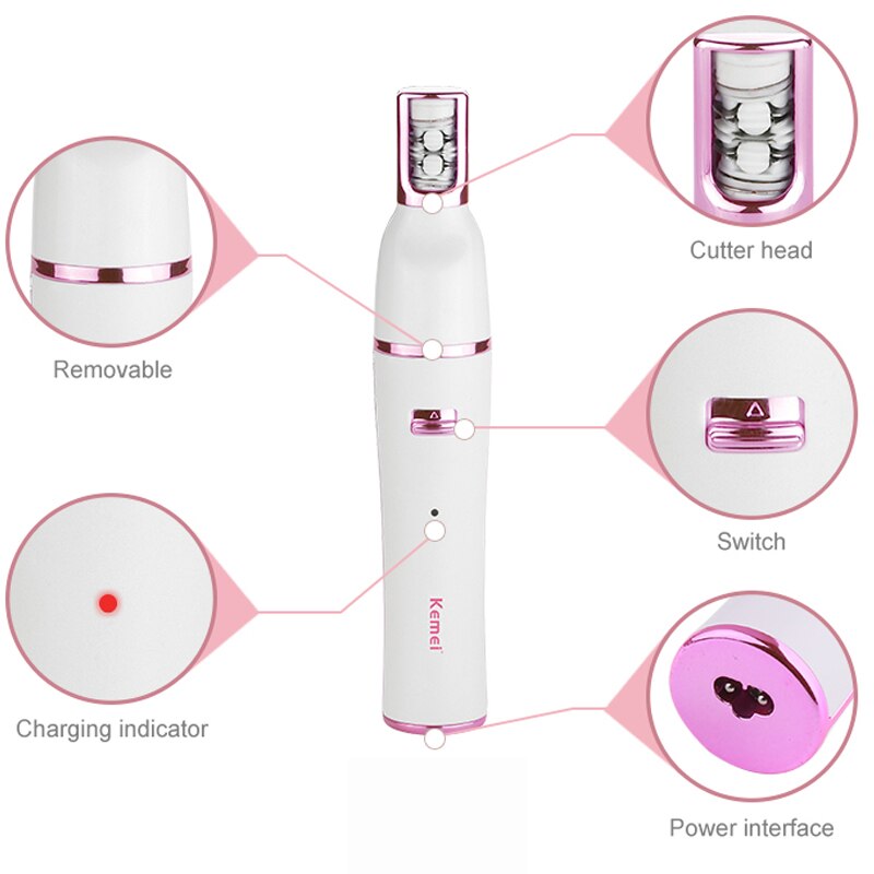 7-in-1 Women's Electric Facial Epilator – Waterproof Face Hair Remover