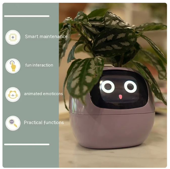 Smart AI Planter with 7 Sensors – Self-Monitoring Plant Pot with Display
