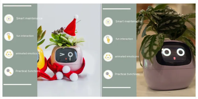 Smart AI Planter with 7 Sensors – Self-Monitoring Plant Pot with Display