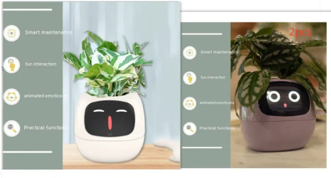 Smart AI Planter with 7 Sensors – Self-Monitoring Plant Pot with Display
