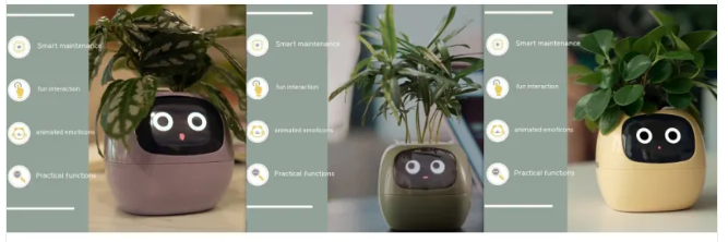 Smart AI Planter with 7 Sensors – Self-Monitoring Plant Pot with Display