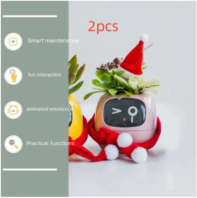 Smart AI Planter with 7 Sensors – Self-Monitoring Plant Pot with Display