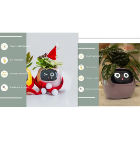 Smart AI Planter with 7 Sensors – Self-Monitoring Plant Pot with Display