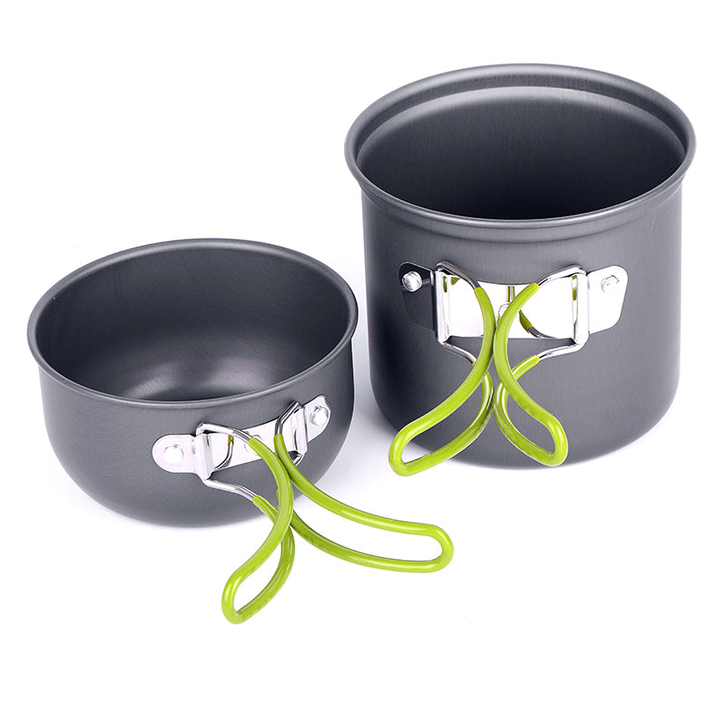 DS-101 Camping Cookware Set – Lightweight Stainless Steel for 1-2 People