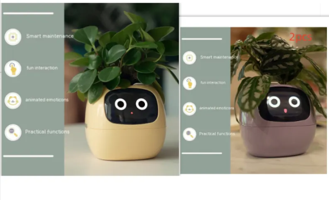Smart AI Planter with 7 Sensors – Self-Monitoring Plant Pot with Display