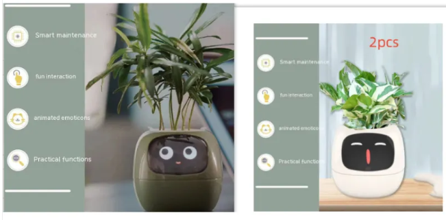 Smart AI Planter with 7 Sensors – Self-Monitoring Plant Pot with Display