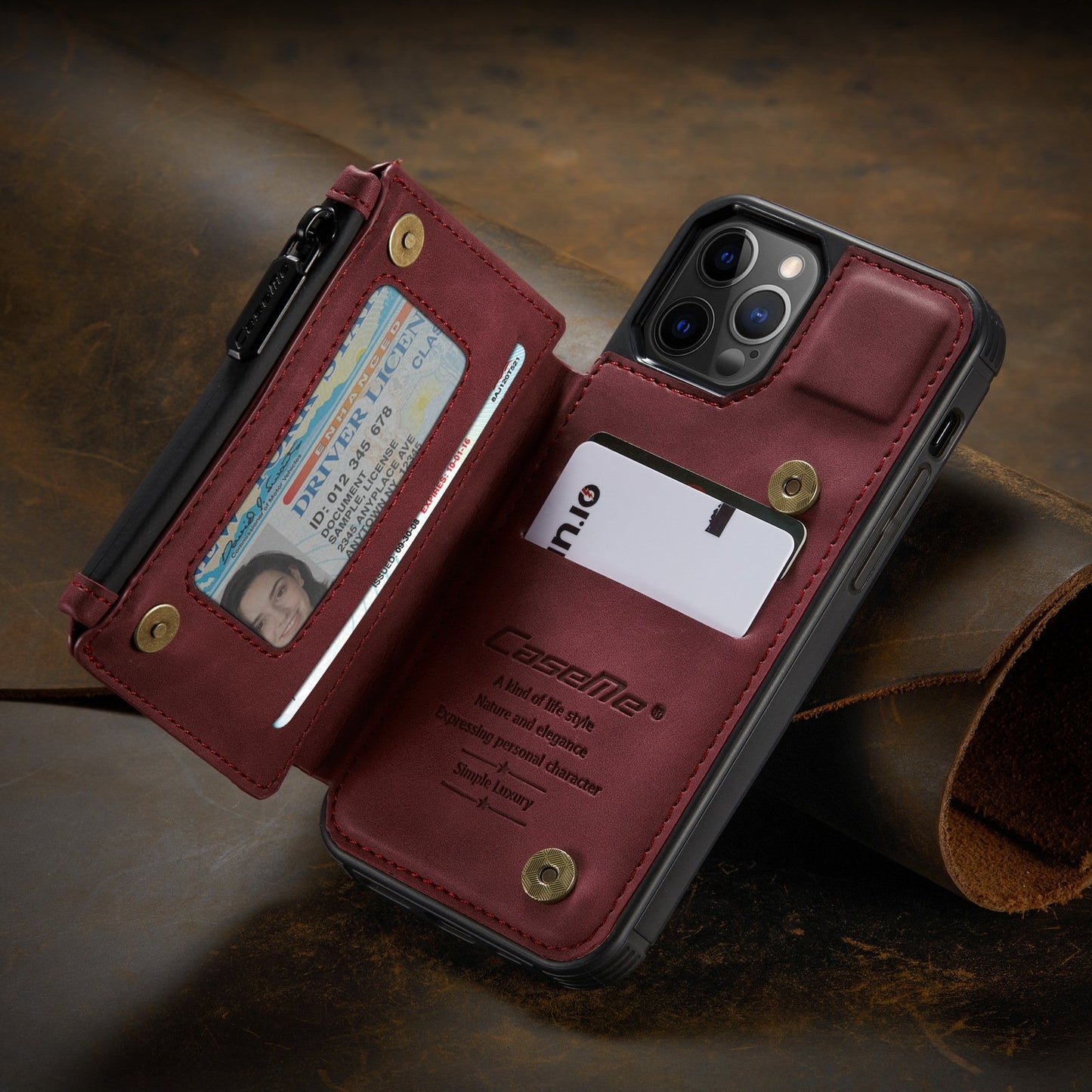 Anti-Theft iPhone Case with Belt Holster – PU Leather, iPhone 12 Series