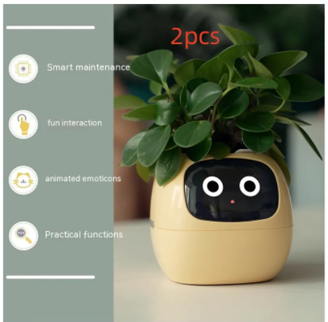 Smart AI Planter with 7 Sensors – Self-Monitoring Plant Pot with Display