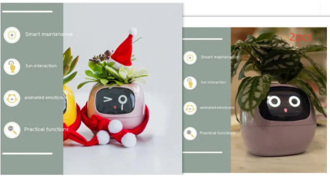 Smart AI Planter with 7 Sensors – Self-Monitoring Plant Pot with Display