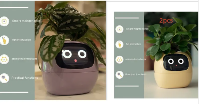 Smart AI Planter with 7 Sensors – Self-Monitoring Plant Pot with Display