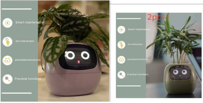 Smart AI Planter with 7 Sensors – Self-Monitoring Plant Pot with Display