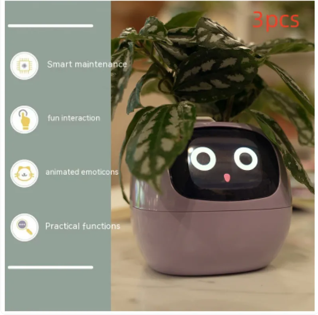 Smart AI Planter with 7 Sensors – Self-Monitoring Plant Pot with Display