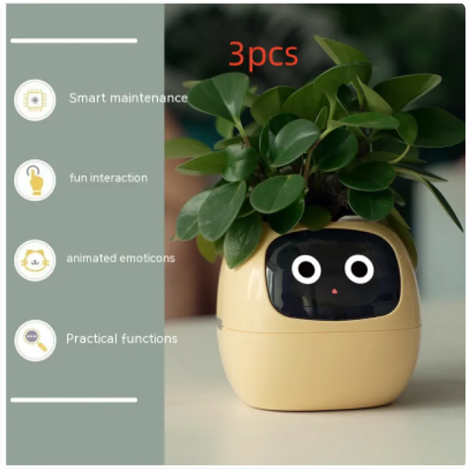 Smart AI Planter with 7 Sensors – Self-Monitoring Plant Pot with Display