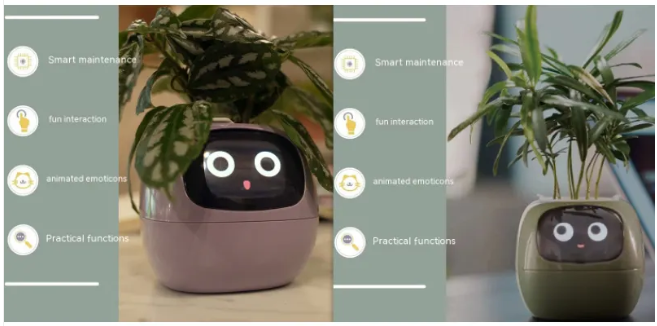 Smart AI Planter with 7 Sensors – Self-Monitoring Plant Pot with Display