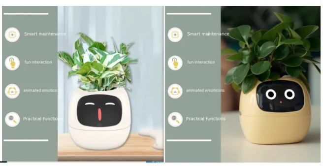 Smart AI Planter with 7 Sensors – Self-Monitoring Plant Pot with Display