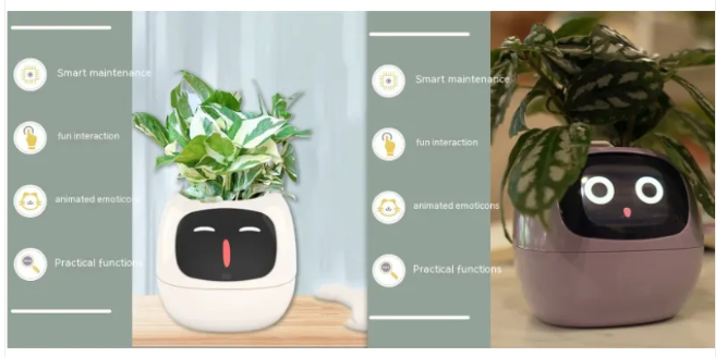 Smart AI Planter with 7 Sensors – Self-Monitoring Plant Pot with Display