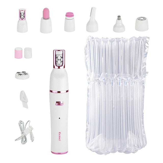 7-in-1 Women's Electric Facial Epilator – Waterproof Face Hair Remover