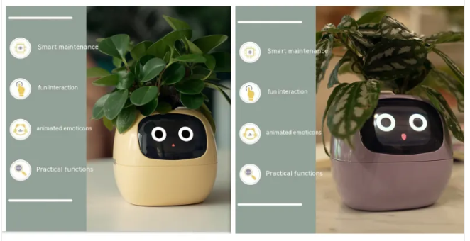 Smart AI Planter with 7 Sensors – Self-Monitoring Plant Pot with Display