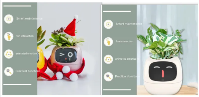 Smart AI Planter with 7 Sensors – Self-Monitoring Plant Pot with Display