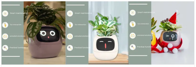 Smart AI Planter with 7 Sensors – Self-Monitoring Plant Pot with Display