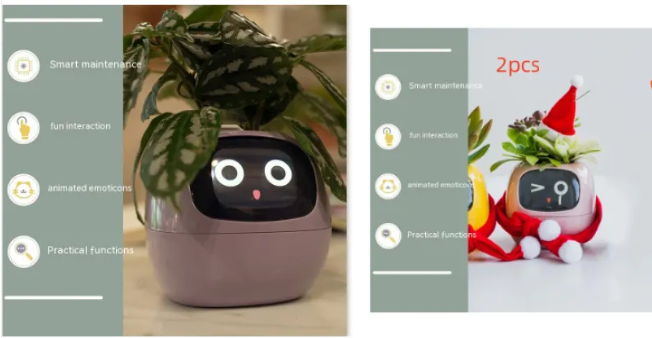 Smart AI Planter with 7 Sensors – Self-Monitoring Plant Pot with Display