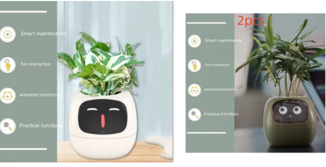 Smart AI Planter with 7 Sensors – Self-Monitoring Plant Pot with Display