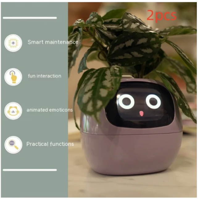 Smart AI Planter with 7 Sensors – Self-Monitoring Plant Pot with Display