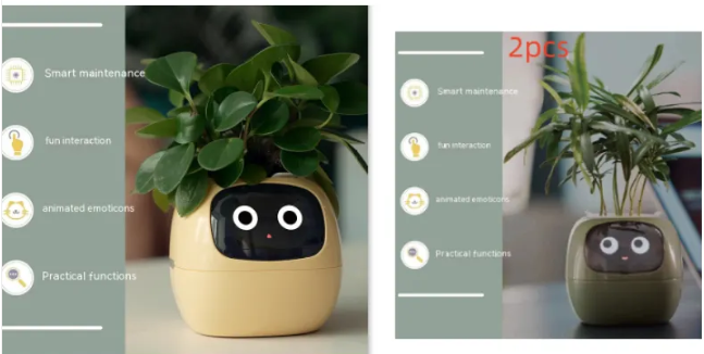 Smart AI Planter with 7 Sensors – Self-Monitoring Plant Pot with Display
