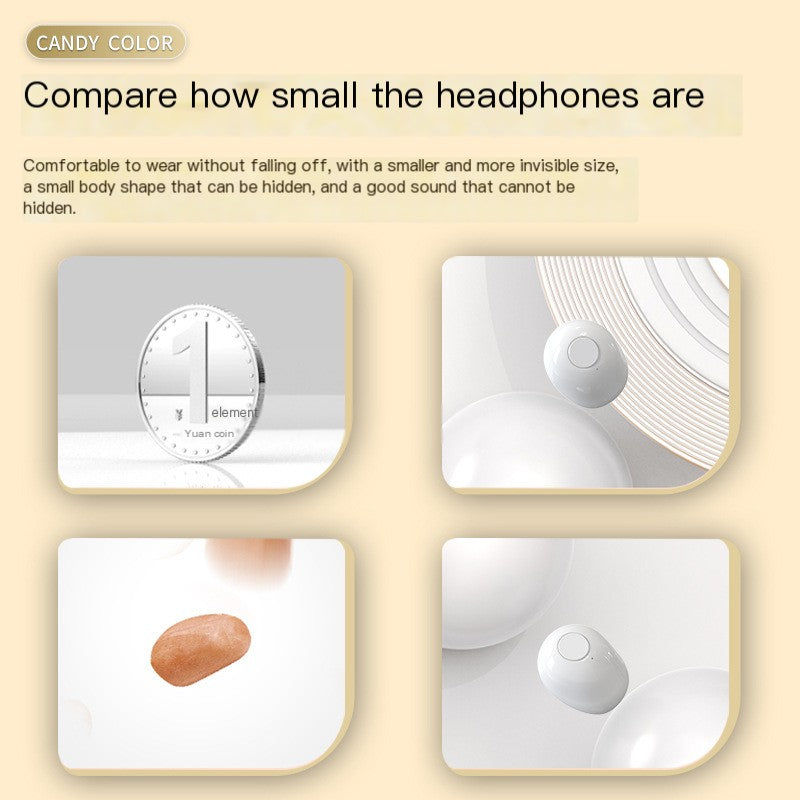 Mini Invisible True Wireless Earbuds – Bluetooth 5.3, 8Hr Battery