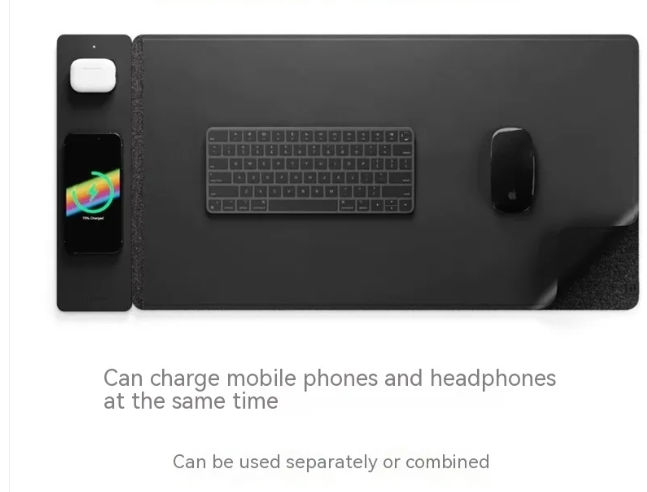 15W Magnetic Wireless Charging Mouse Pad – Qi Fast Charger Desk Mat