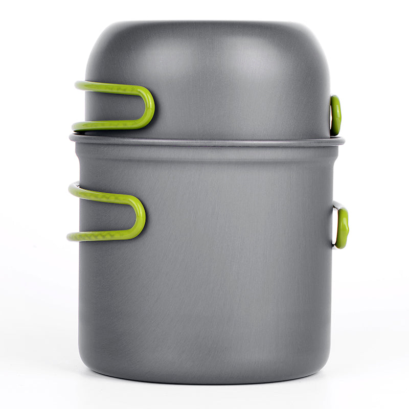 DS-101 Camping Cookware Set – Lightweight Stainless Steel for 1-2 People