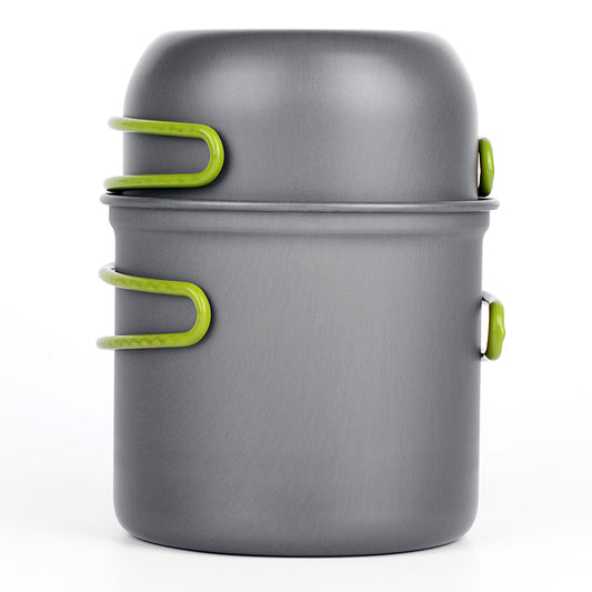 DS-101 Camping Cookware Set – Lightweight Stainless Steel for 1-2 People