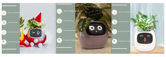 Smart AI Planter with 7 Sensors – Self-Monitoring Plant Pot with Display
