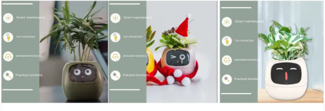 Smart AI Planter with 7 Sensors – Self-Monitoring Plant Pot with Display