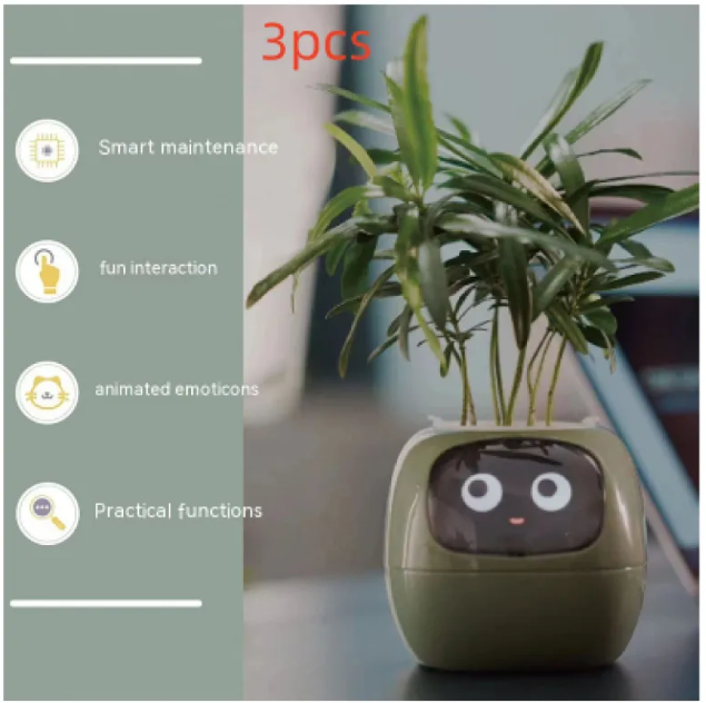 Smart AI Planter with 7 Sensors – Self-Monitoring Plant Pot with Display