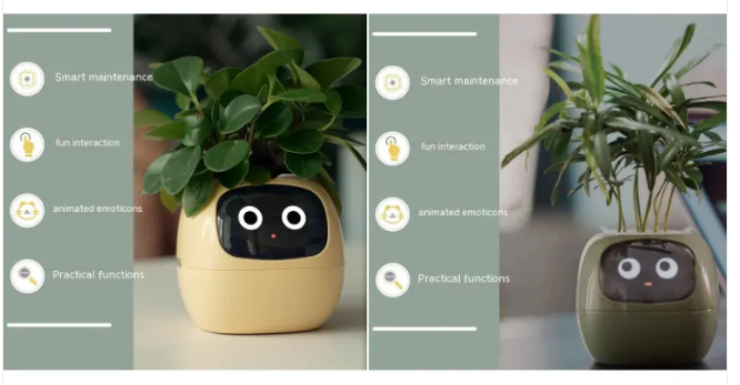Smart AI Planter with 7 Sensors – Self-Monitoring Plant Pot with Display