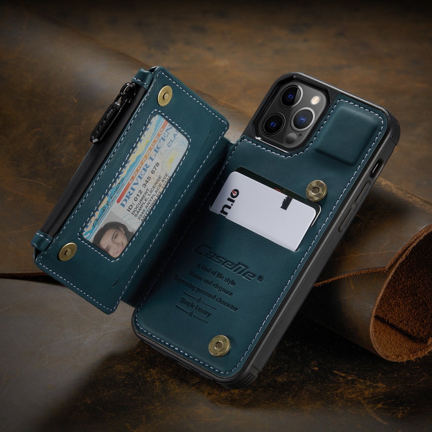 Anti-Theft iPhone Case with Belt Holster – PU Leather, iPhone 12 Series