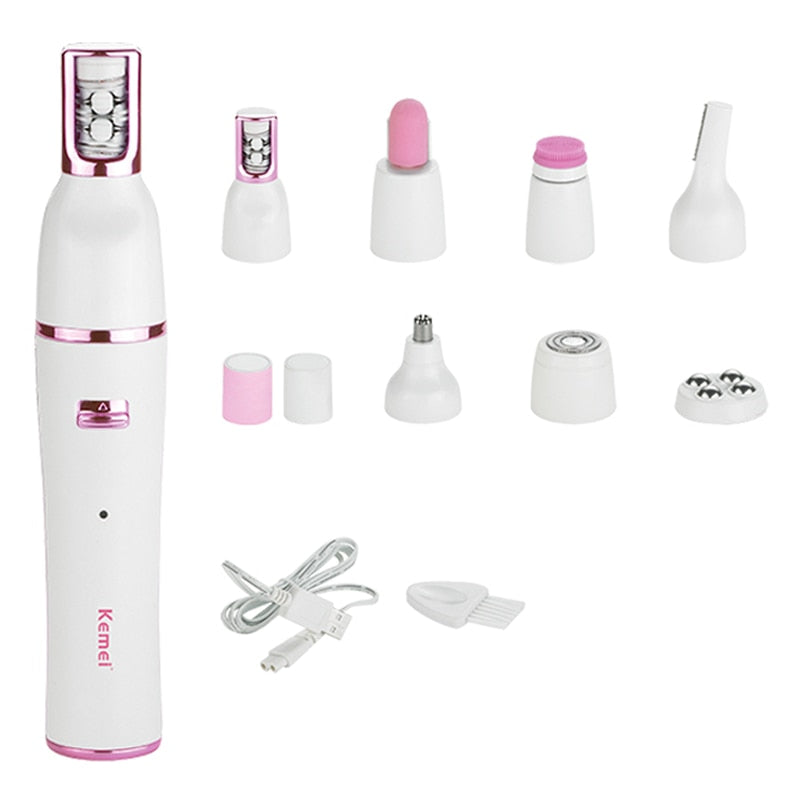 7-in-1 Women's Electric Facial Epilator – Waterproof Face Hair Remover