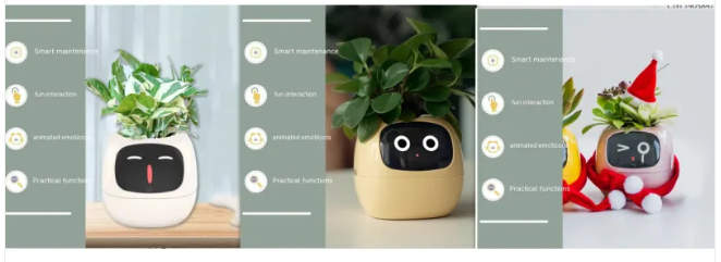 Smart AI Planter with 7 Sensors – Self-Monitoring Plant Pot with Display