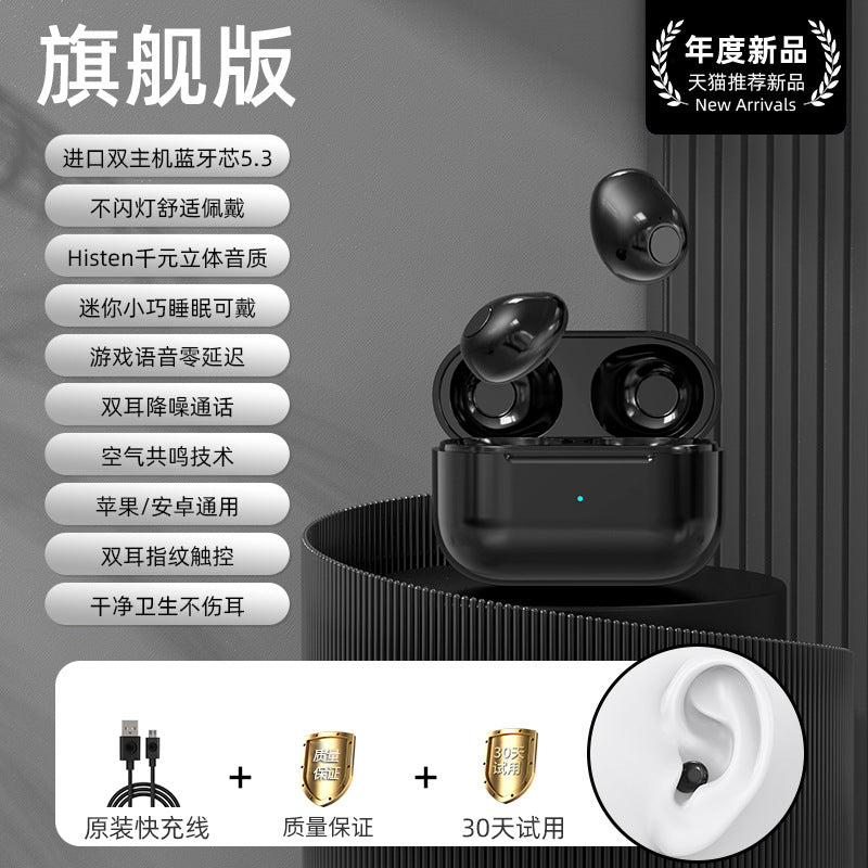 Mini Invisible True Wireless Earbuds – Bluetooth 5.3, 8Hr Battery