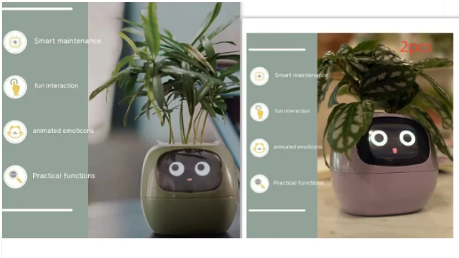 Smart AI Planter with 7 Sensors – Self-Monitoring Plant Pot with Display