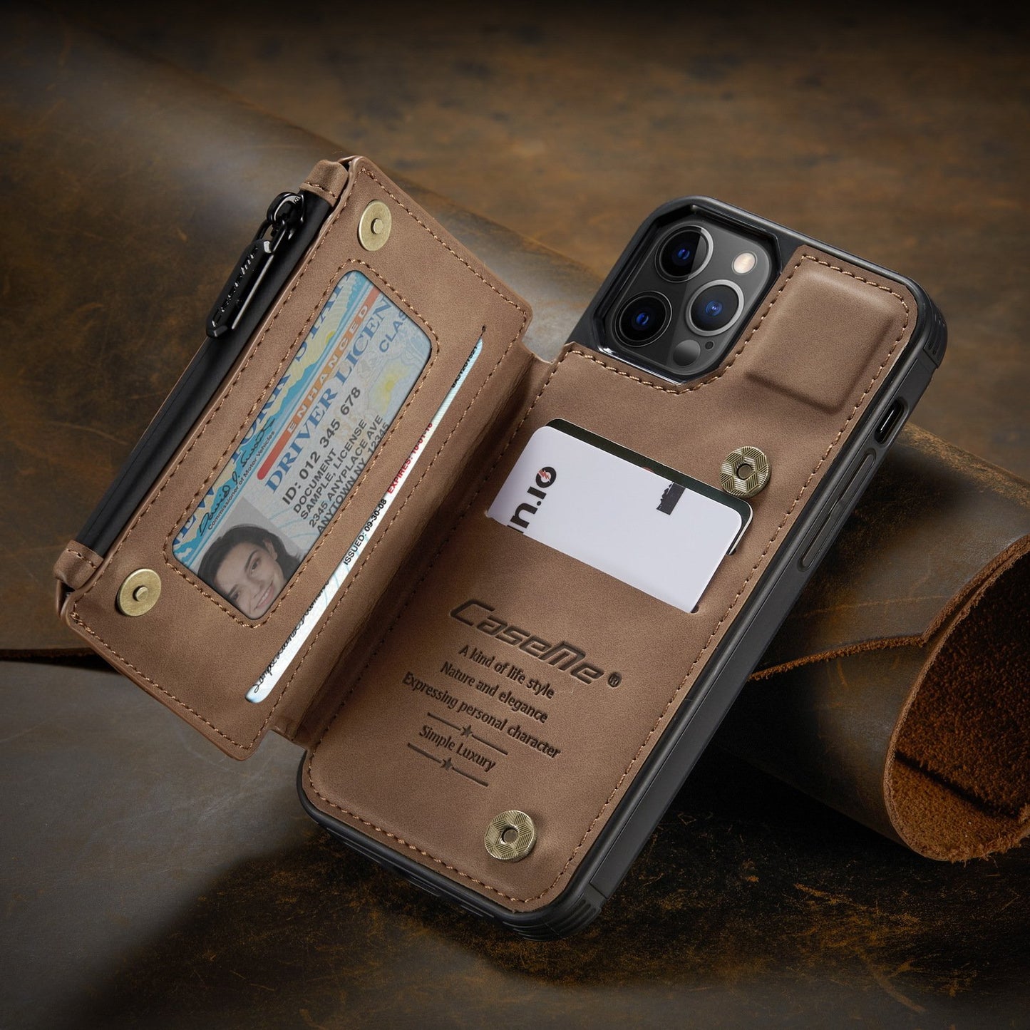 Anti-Theft iPhone Case with Belt Holster – PU Leather, iPhone 12 Series