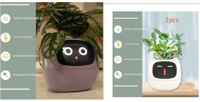 Smart AI Planter with 7 Sensors – Self-Monitoring Plant Pot with Display
