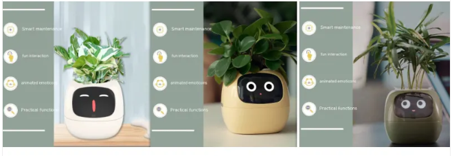 Smart AI Planter with 7 Sensors – Self-Monitoring Plant Pot with Display