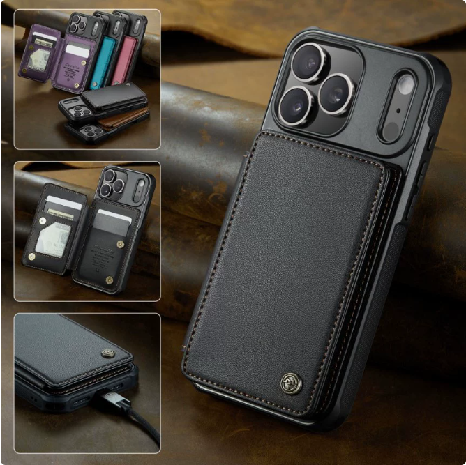 Anti-Theft iPhone Case with Belt Holster – PU Leather, iPhone 12 Series