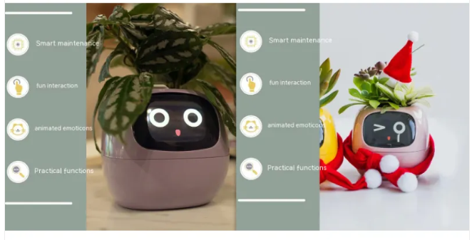 Smart AI Planter with 7 Sensors – Self-Monitoring Plant Pot with Display